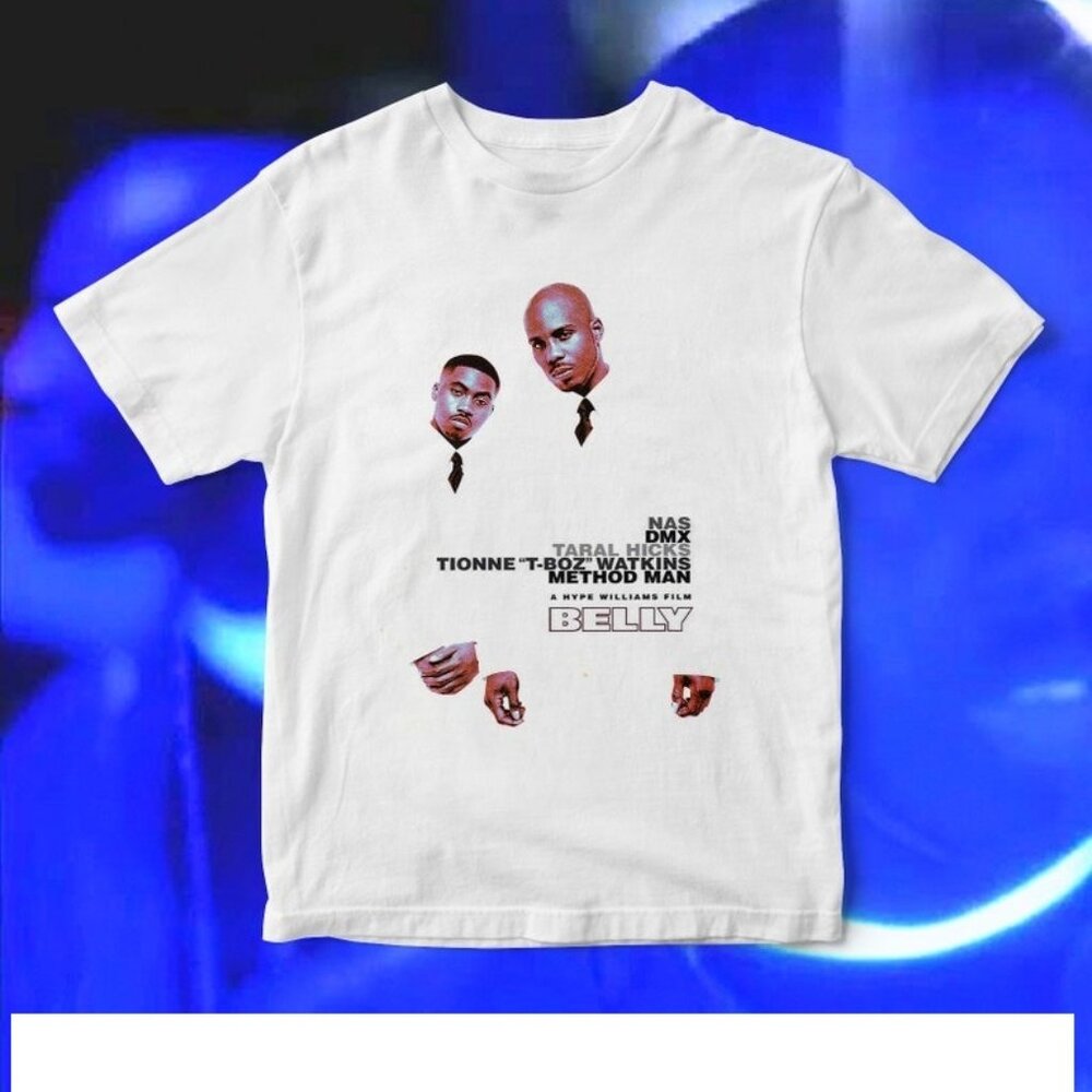 Belly Movie Vintage T-Shirt, Nas & DMX Cult Classic Film Poster Tee